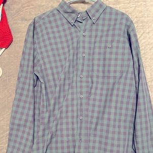 Green and black mens flannel